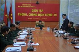 Bộ Quốc phòng tổ chức diễn tập phòng, chống dịch Covid-19